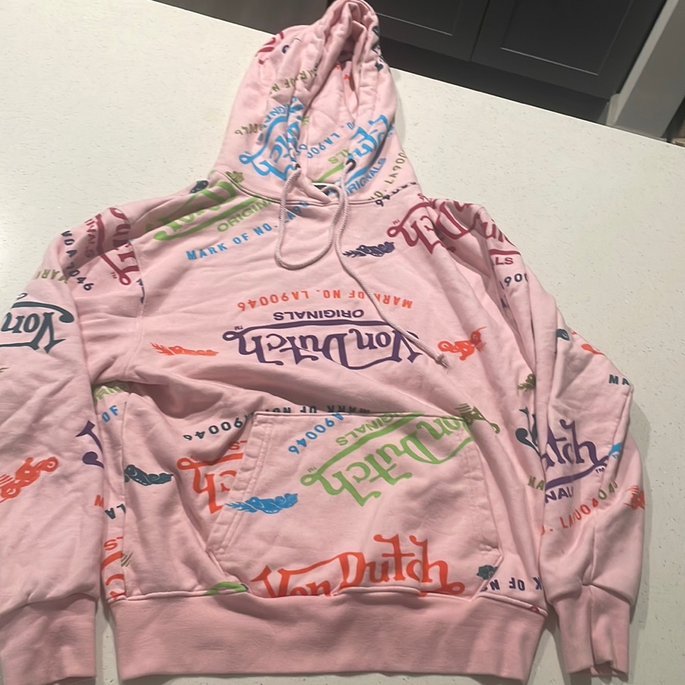 Von Dutch All Over Pink Hoodie